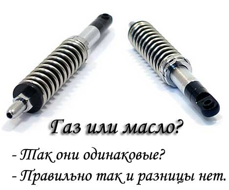 газ или масло какой амортизатор